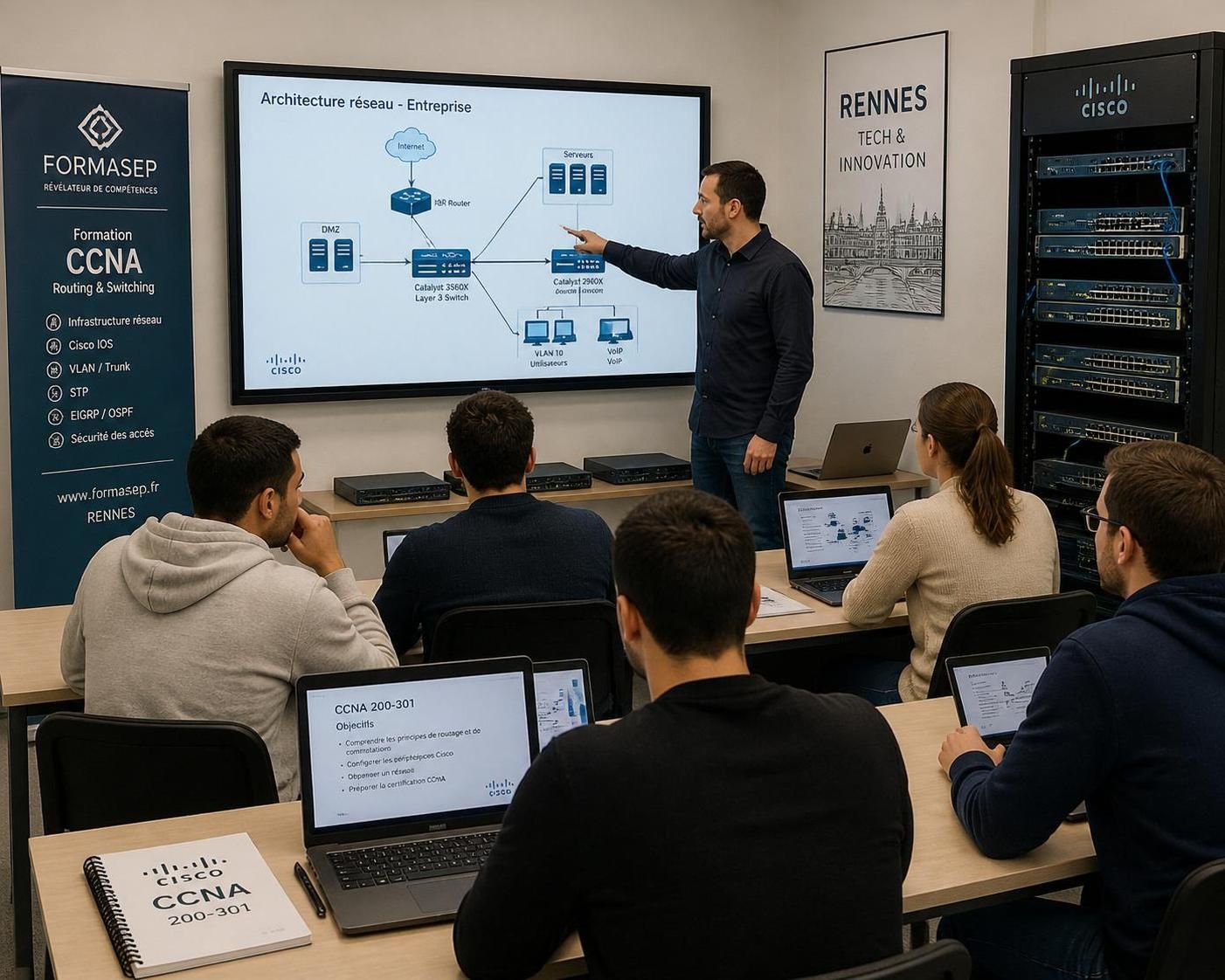 découvrez la formation ccna à rennes pour acquérir les compétences essentielles en réseaux, booster votre carrière et maîtriser les technologies cisco reconnues mondialement.