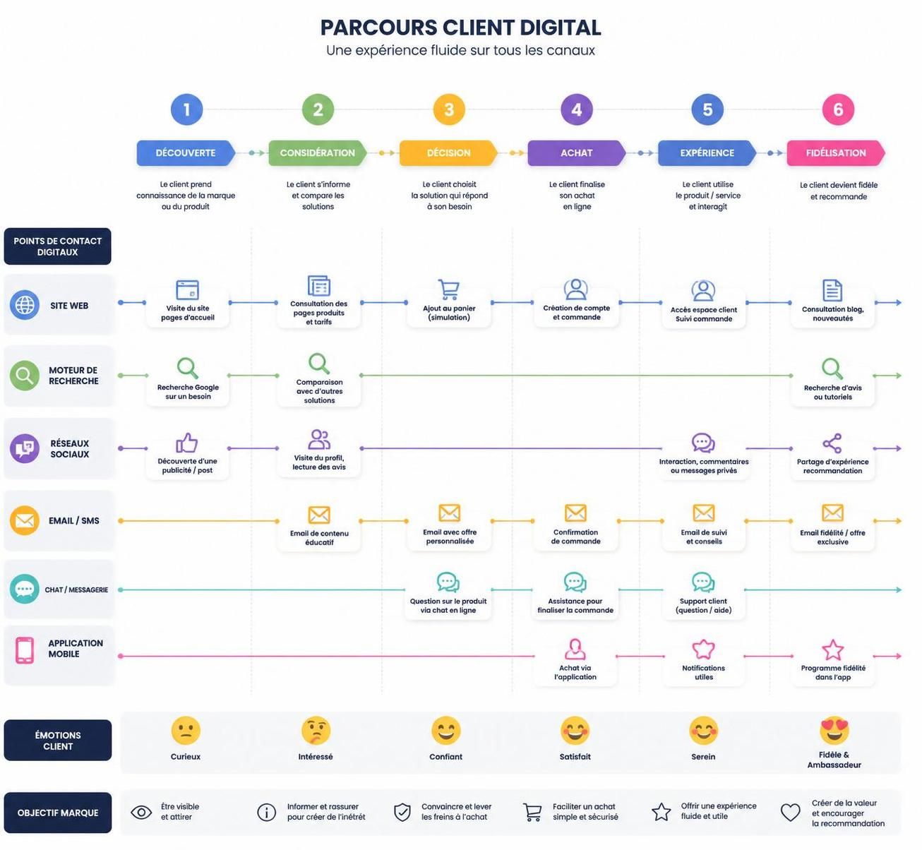 découvrez les étapes clés du parcours client pour convertir un visiteur en client fidèle, en optimisant chaque interaction et renforçant la satisfaction.