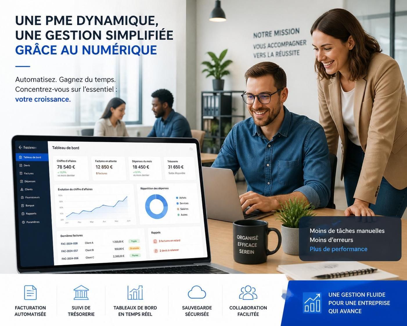 adminsta : simplifiez et optimisez la gestion administrative de votre pme grâce à notre outil innovant et facile à utiliser.