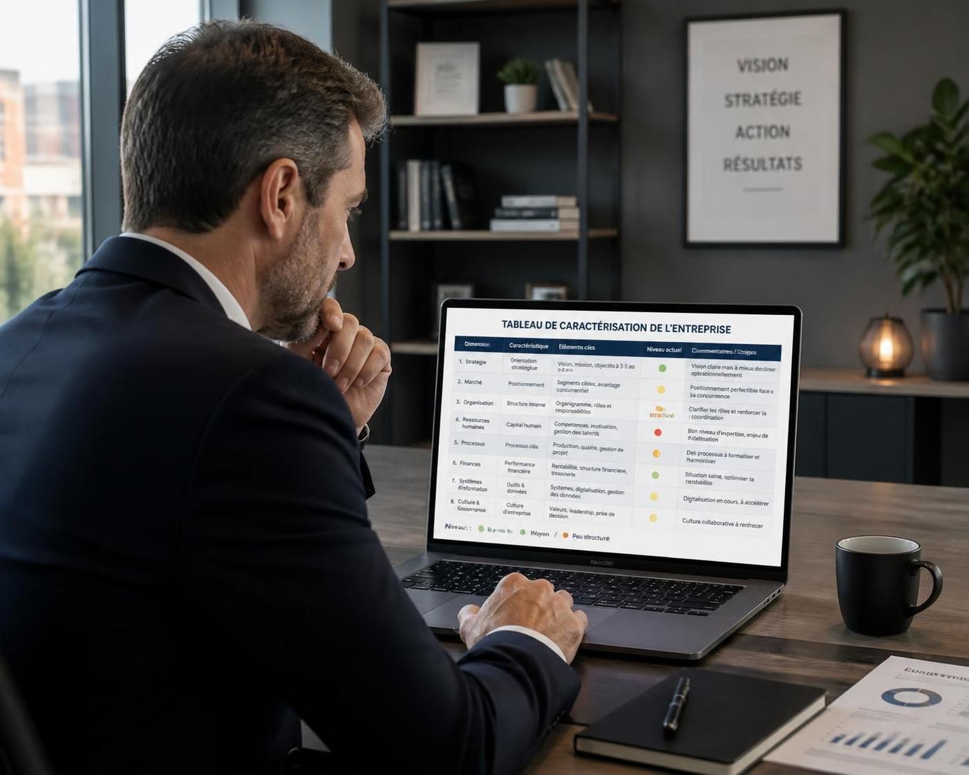 découvrez comment un tableau de caractérisation d'une entreprise peut vous aider à affiner votre stratégie business en identifiant vos forces, faiblesses et opportunités pour un développement optimal.